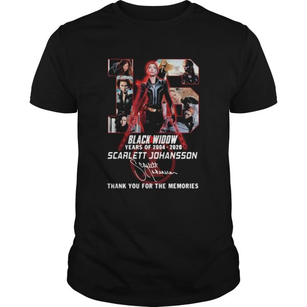 Black Widow 16th Years Of 20042020 Scarlett Johansson Signature shirt