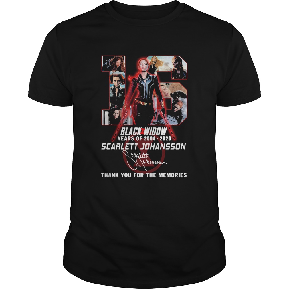 Black Widow 16th Years Of 20042020 Scarlett Johansson Signature shirt Black Widow 16th Years Of 20042020 Scarlett Johansson Signature shirt