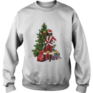 Black Women Santa Claus Style Christmas shirt 3