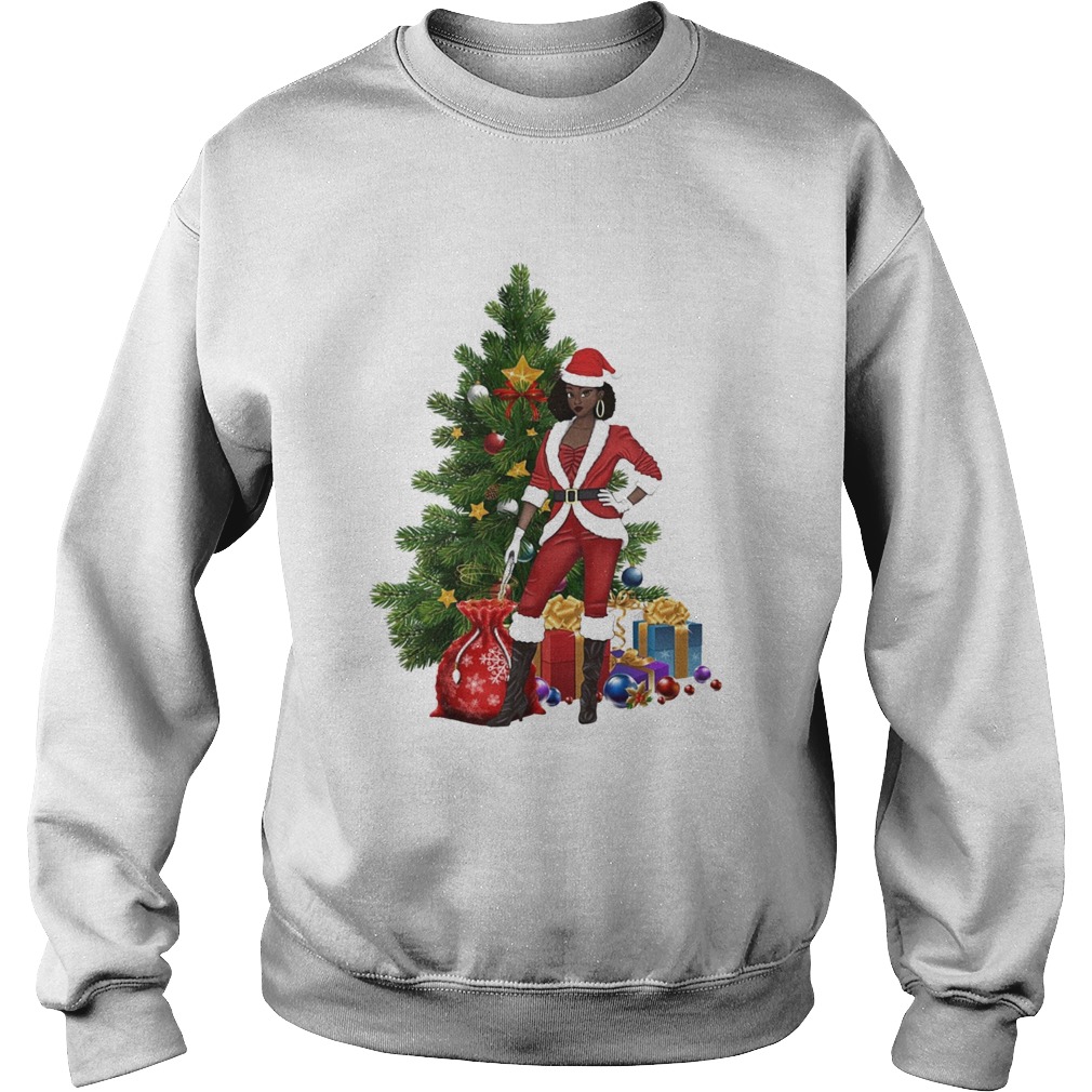 Black Women Santa Claus Style Christmas shirt Black Women Santa Claus Style Christmas shirt