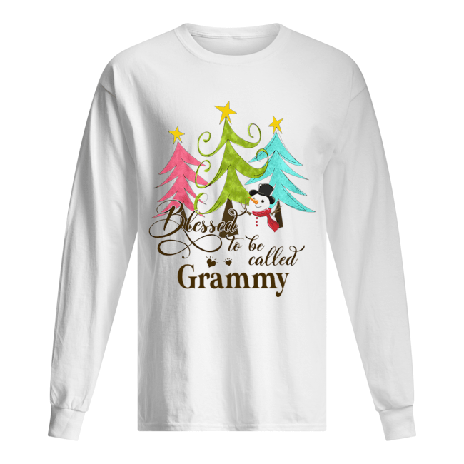 Blessed To Be Called Grammy Tree Snowman Christmas shirt Blessed To Be Called Grammy Tree Snowman Christmas shirt