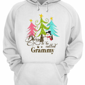 Blessed To Be Called Grammy Tree Snowman Christmas shirt 3