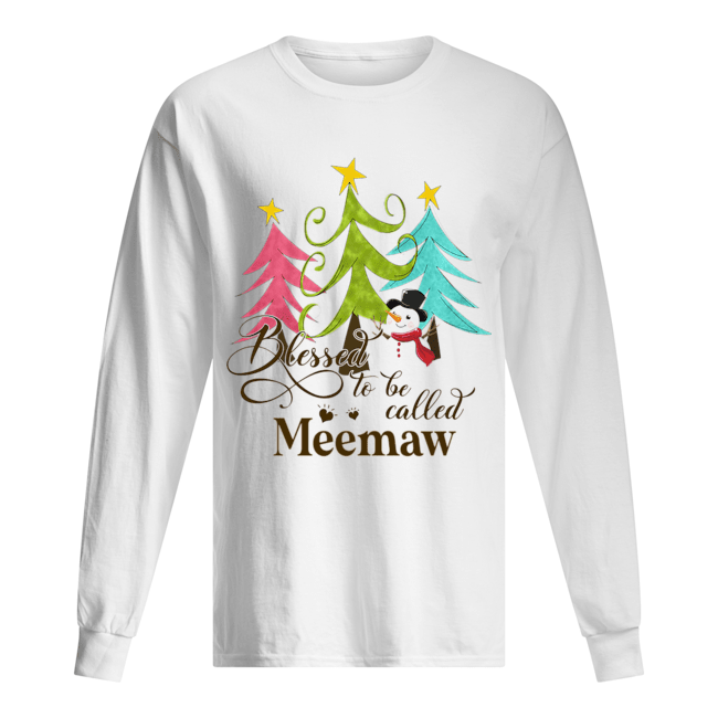 Blessed To Be Called Meemaw Tree Snowman Christmas shirt Blessed To Be Called Meemaw Tree Snowman Christmas shirt