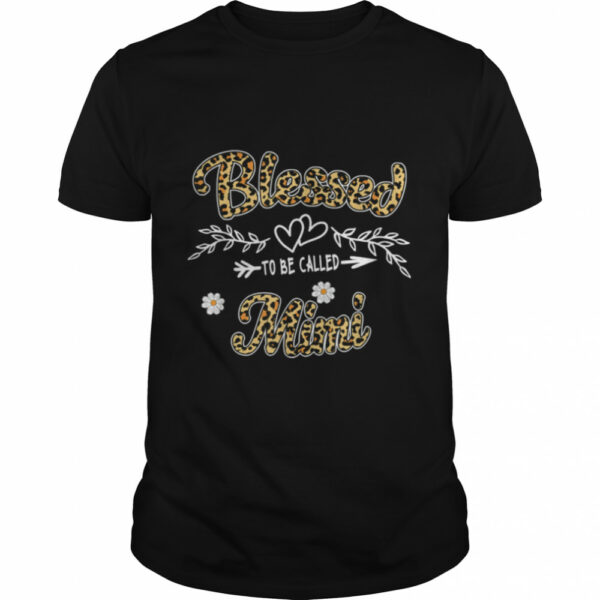 Blessed To Be Called Mimi Womens Leopard Mimi Mothers day T-Shirt