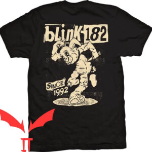 Blink 182 Dennys T-shirt Blink 182-Edging The Pit Men T-shirt