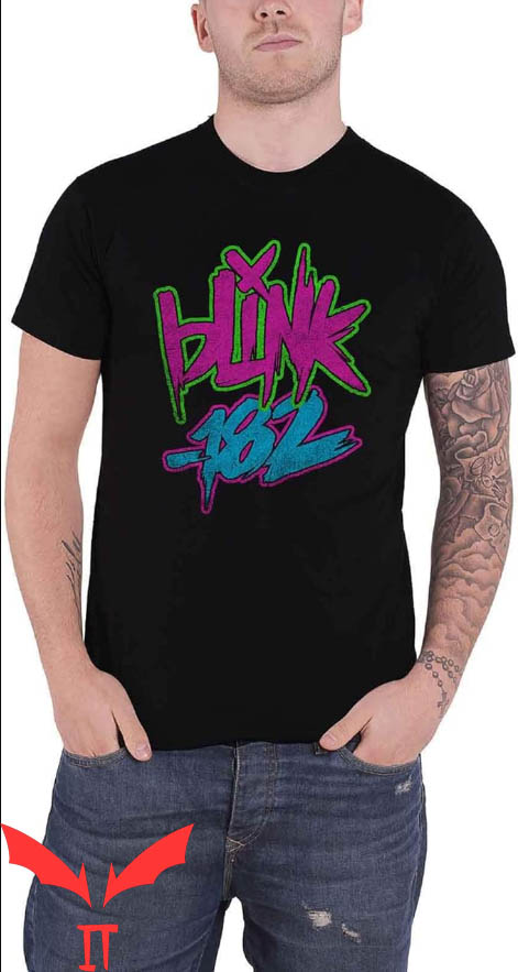 Blink 182 Dennys T-shirt Blink 182 Neon Band Logo Official Blink 182 Dennys T-shirt Blink 182 Neon Band Logo Official