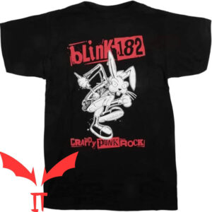 Blink 182 Dennys T-shirt Crappy Punk Rock Bunny T-shirt