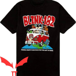Blink 182 Dennys T-shirt Crappy Punk Rock Graffiti T-shirt