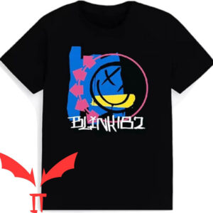 Blink 182 Dennys T-shirt Smiley Black T-shirt