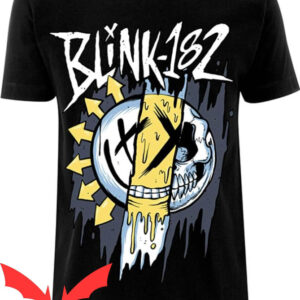 Blink 182 Dennys T-shirt Stripe Smiley Tom DeLonge Punk Rock