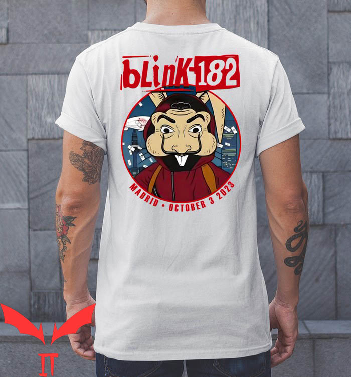 Blink 182 Dennys T-shirt World Tour Madrid Spain WiZink Center Blink 182 Dennys T-shirt World Tour Madrid Spain WiZink Center