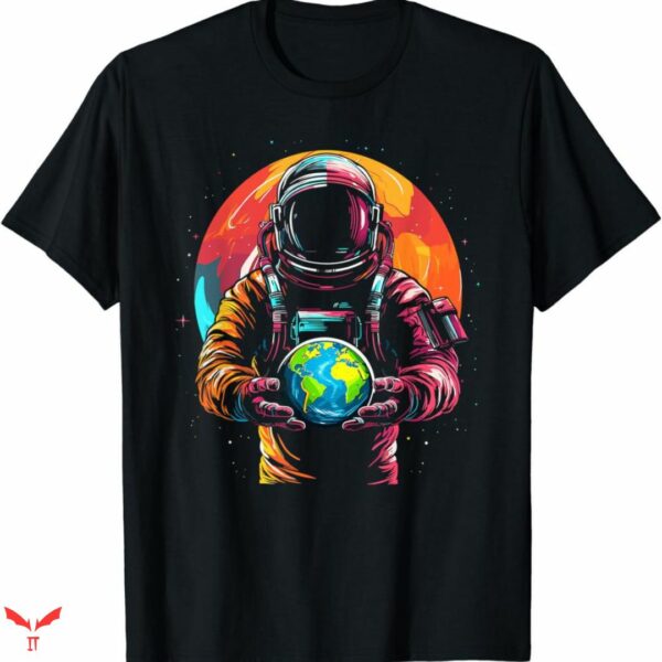 Blue Moon T-shirt Colorful Space