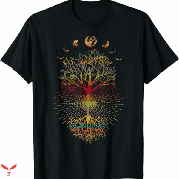 Blue Moon T-shirt Colorful Tree