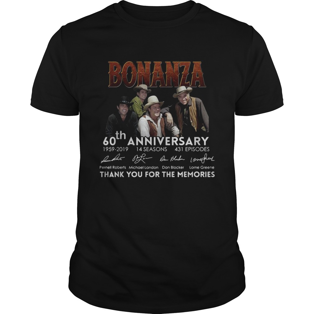 Bonanza 60th anniversary thank you for the memories shirt Bonanza 60th anniversary thank you for the memories shirt