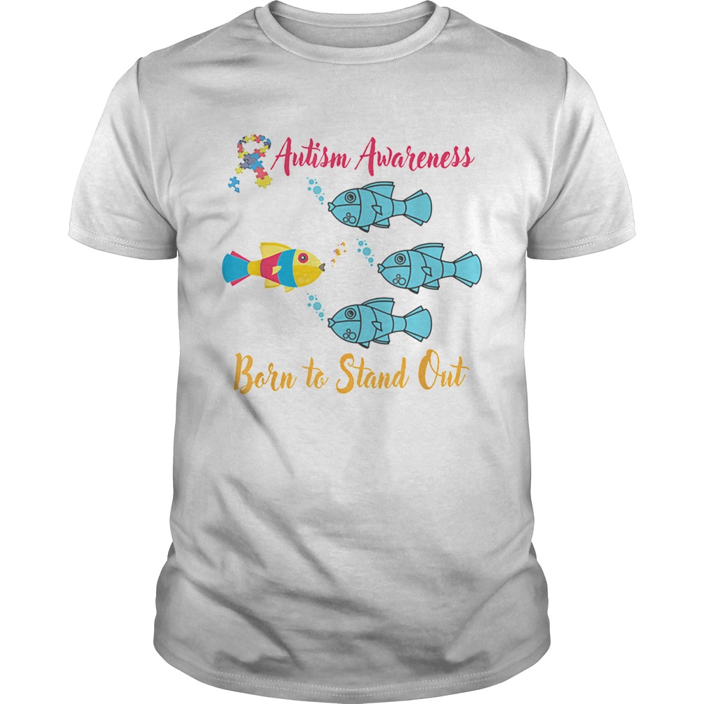 Born To Stand Out Puzzle Ribbon Cool Autism Awareness shirt Born To Stand Out Puzzle Ribbon Cool Autism Awareness shirt
