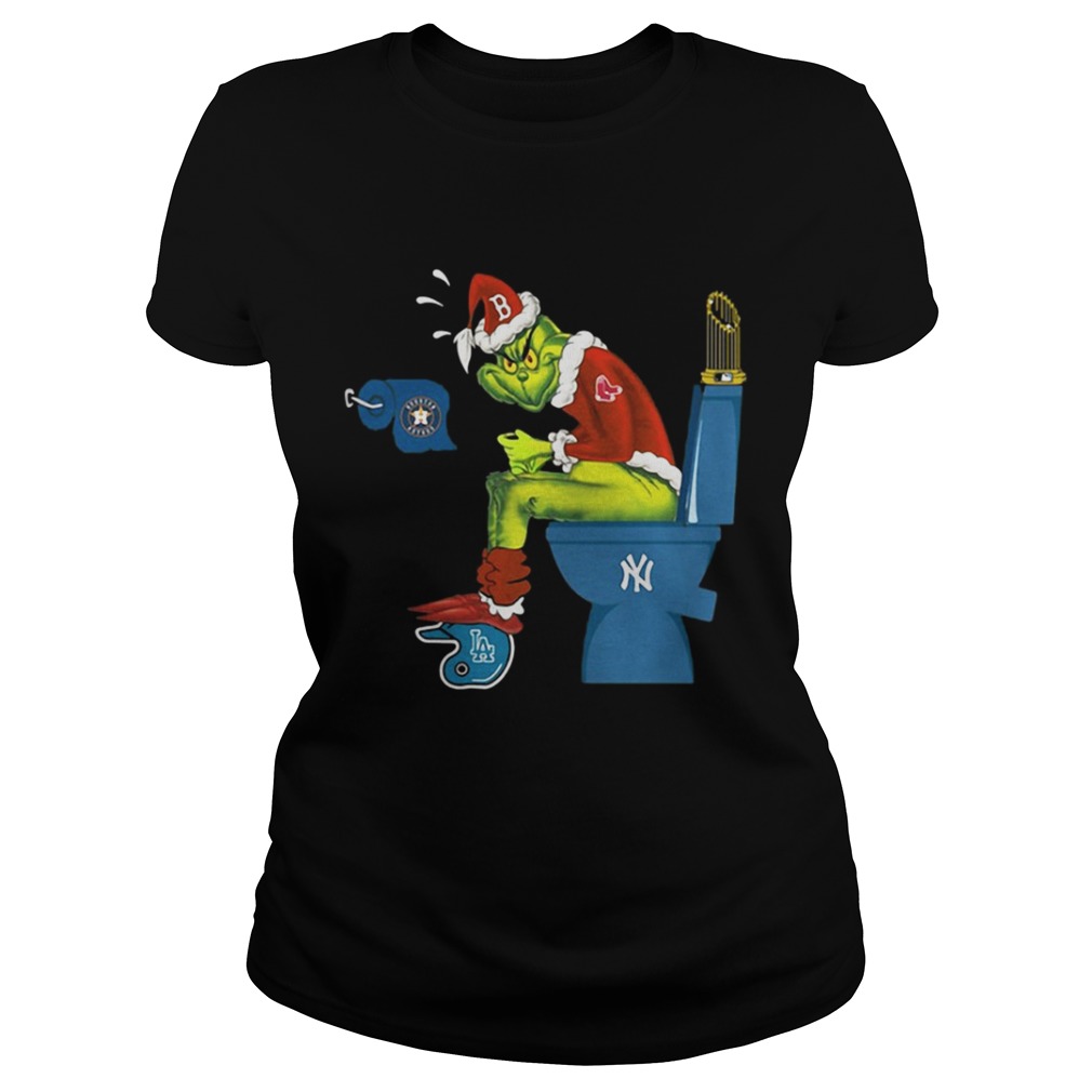 Boston Red Sox Grinch santa toilet shirt Boston Red Sox Grinch santa toilet shirt