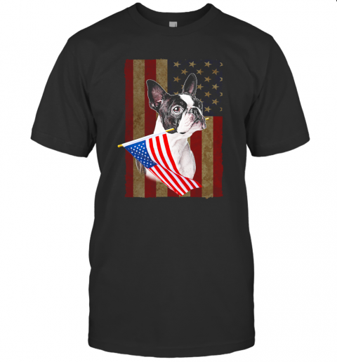Boston Terrier Proud Of America Flag T-Shirt Boston Terrier Proud Of America Flag T-Shirt