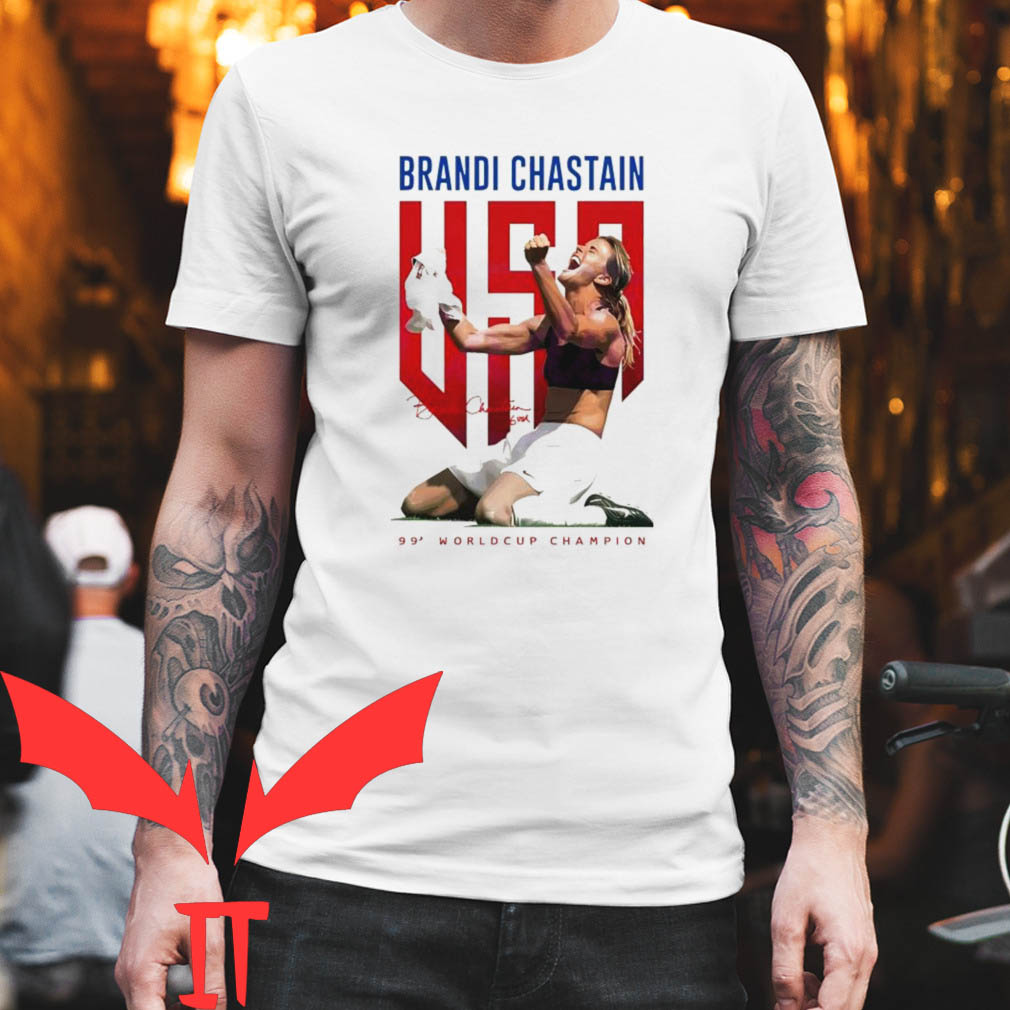Brandi Chastain T-Shirt USA 99 Worldcup Champion Signature Brandi Chastain T-Shirt USA 99 Worldcup Champion Signature