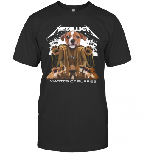 Bull Terrier Metallica Master Of Puppies T-Shirt Bull Terrier Metallica Master Of Puppies T-Shirt