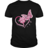 Butterflies heart faith hope love breast cancer awareness shirt