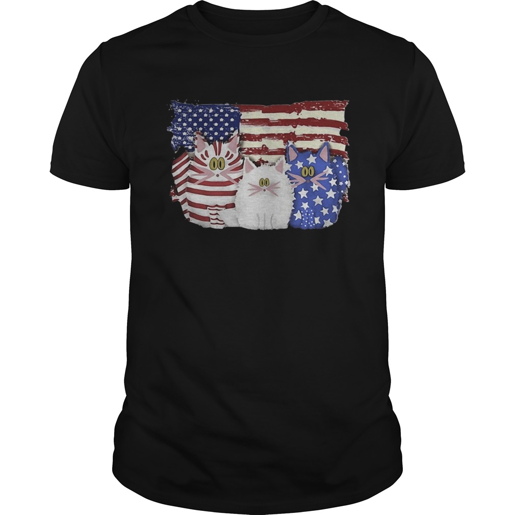 Cat 2 flag US American flag Independence Day veteran shirt Cat 2 flag US American flag Independence Day veteran shirt