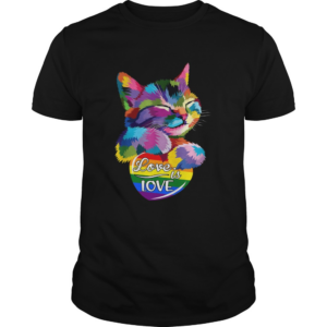 Cat LGBT Love Is Love shirt