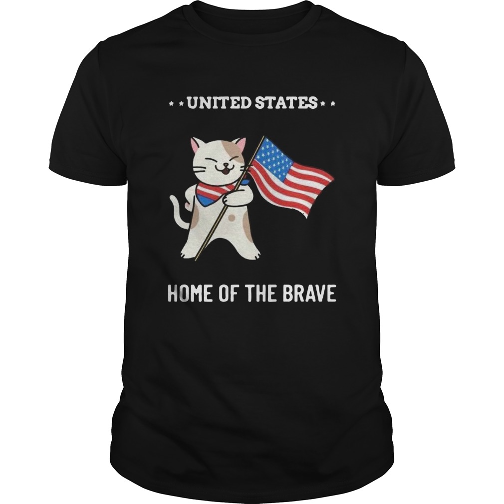 Cat United States Home Of The Brave shirt Cat United States Home Of The Brave shirt