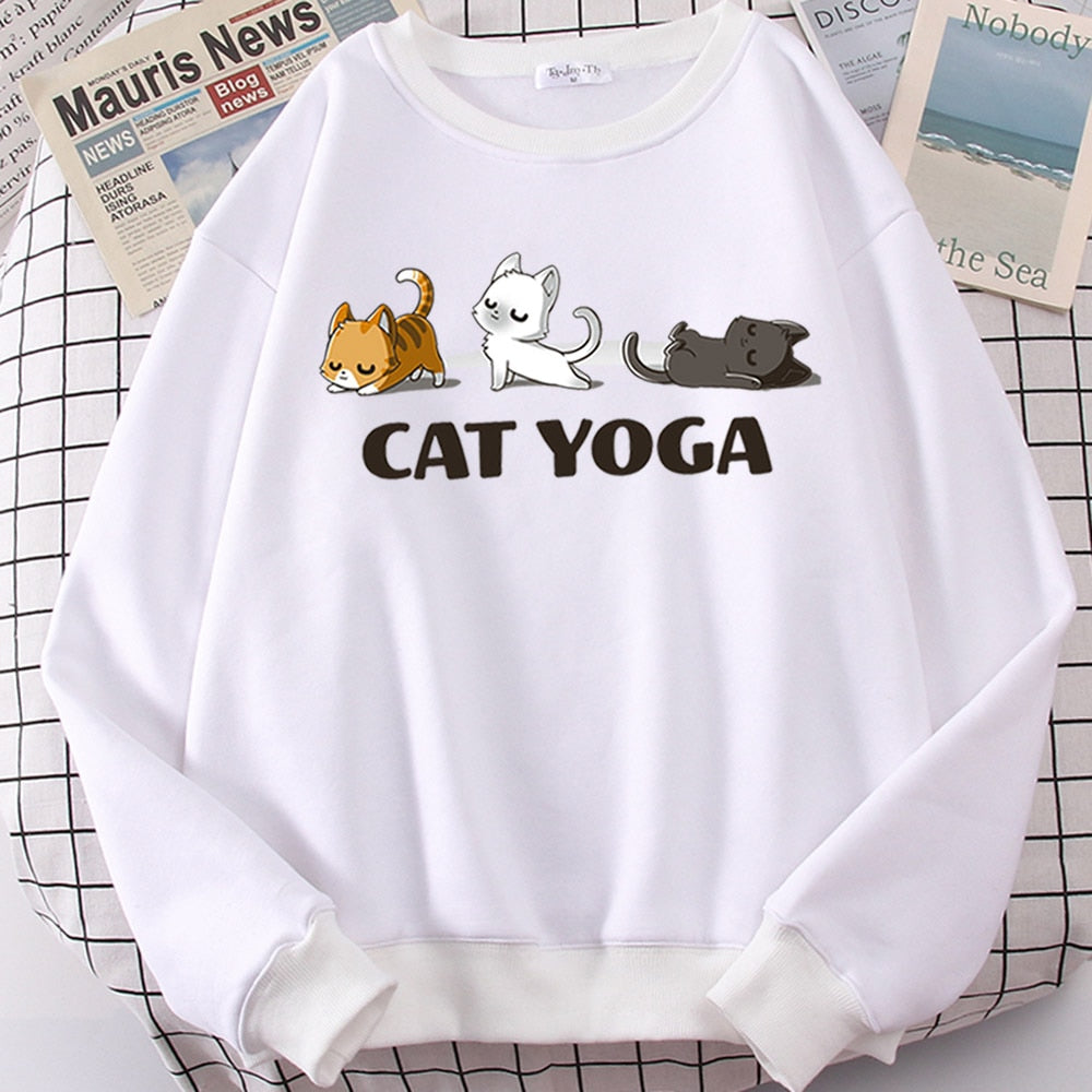 Cat Yoga' Adorable Cat Mom Sweatshirt Cat Yoga' Adorable Cat Mom Sweatshirt