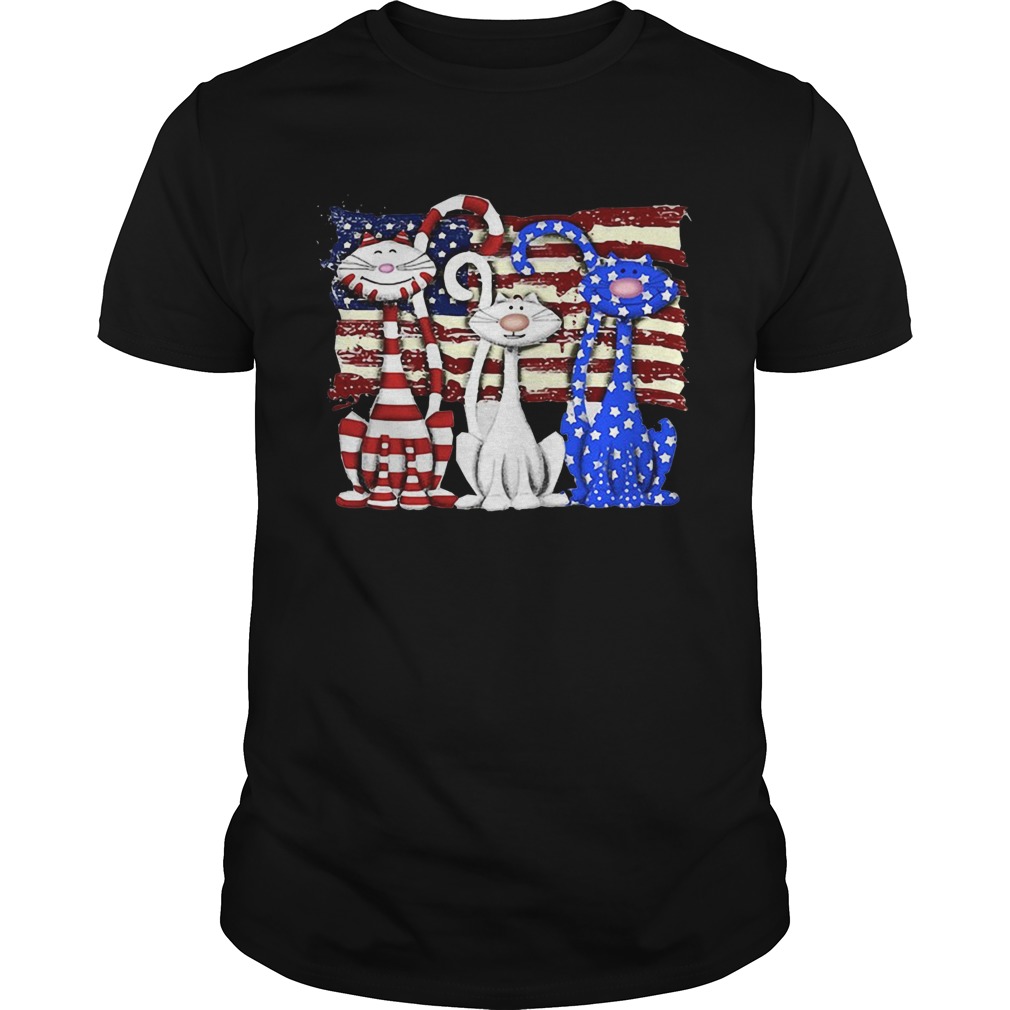 Cats 2 flag US American flag Independence Day veteran shirt Cats 2 flag US American flag Independence Day veteran shirt