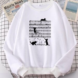 Cats on sheet music’ cat mom sweatshirt