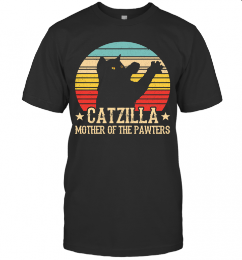 Catzilla Mother Of The Pawters Vintage T-Shirt Catzilla Mother Of The Pawters Vintage T-Shirt