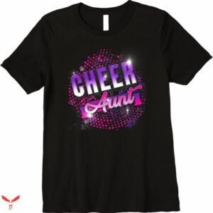 Cheer Aunt T-shirt Disco Bling
