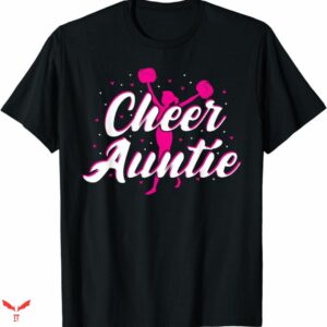 Cheer Aunt T-shirt Pink Heart