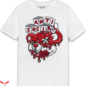 Cherry 11s T-Shirt Anti Social Bear Dripping T-Shirt
