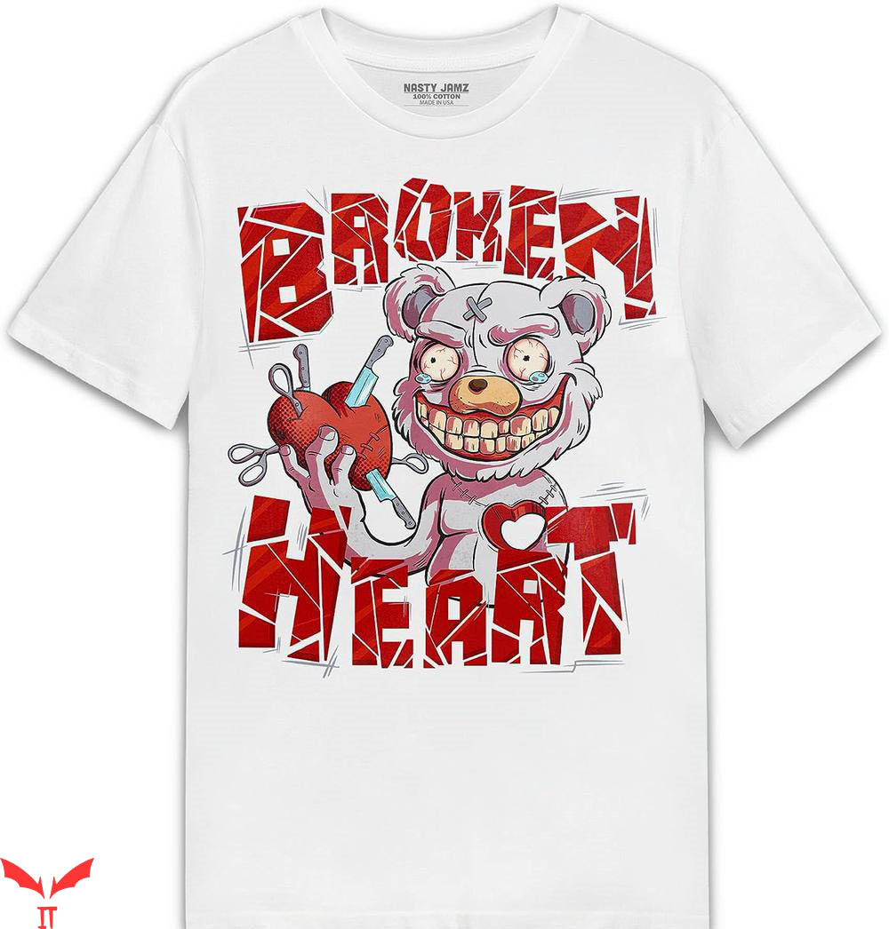 Cherry 11s T-Shirt Broken Bear Heart T-Shirt Cherry 11s T-Shirt Broken Bear Heart T-Shirt