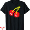 Cherry Red T-Shirt Pixel Cherries 80s Video Game Trending