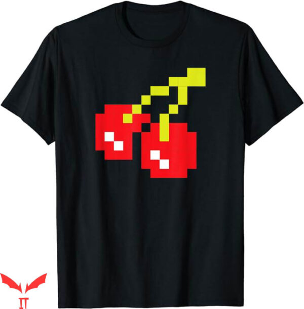 Cherry Red T-Shirt Pixel Cherries 80s Video Game Trending