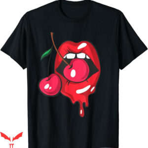 Cherry Red T-Shirt Sexy Cherry Lips T-Shirt Trending
