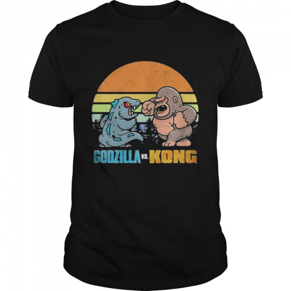 Chibi Godzilla Vs Kong Movie 2021 Vintage Retro shirt