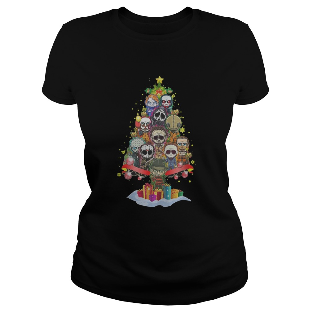 Chibi horror movie characters christmas tree shirt Chibi horror movie characters christmas tree shirt