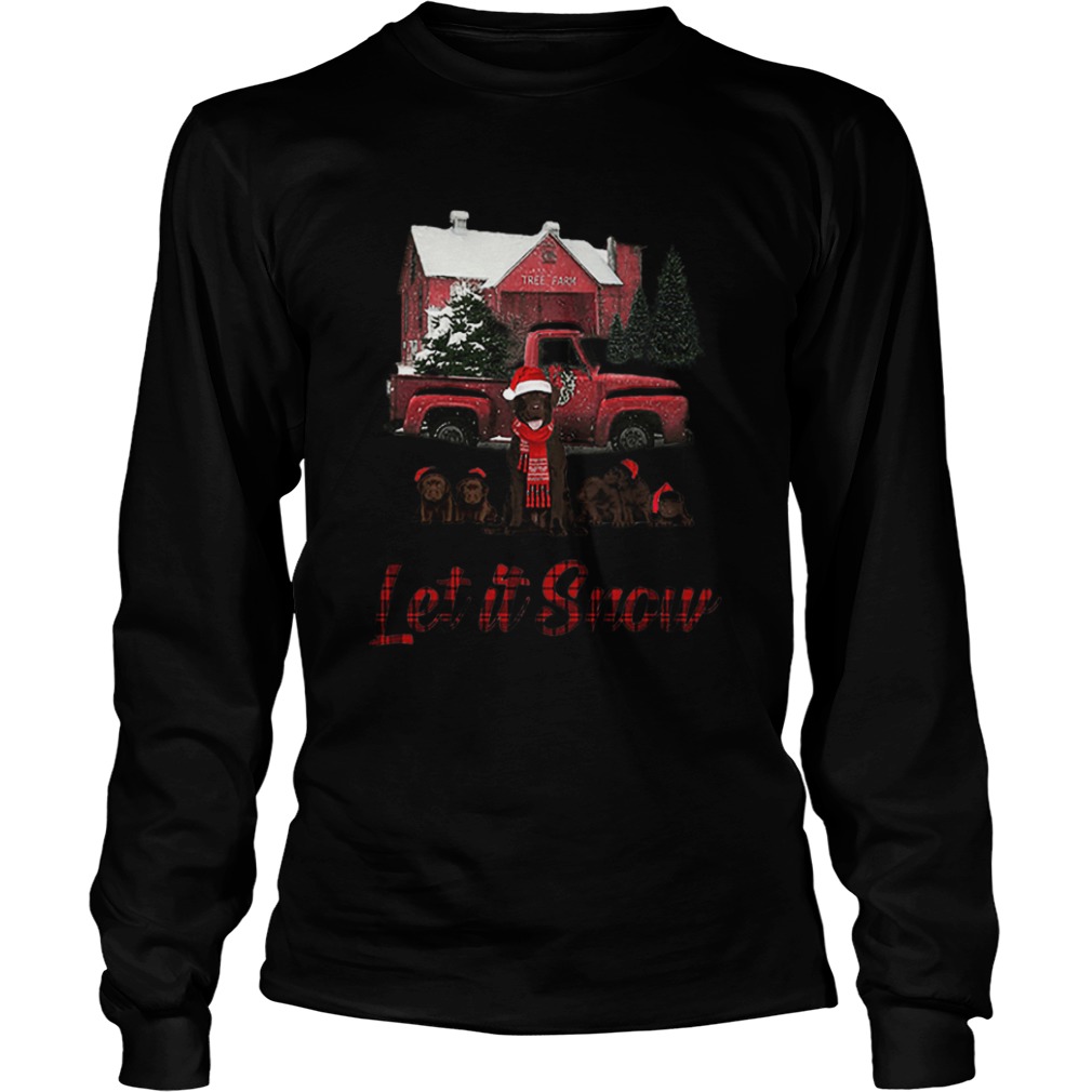 Chocolate Labrador Let It Snow Christmas shirt Chocolate Labrador Let It Snow Christmas shirt
