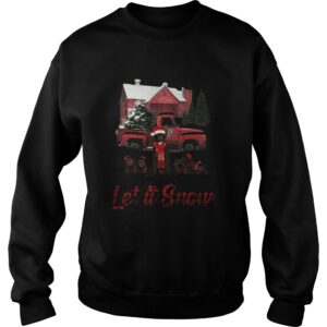 Chocolate Labrador Let It Snow Christmas shirt 3