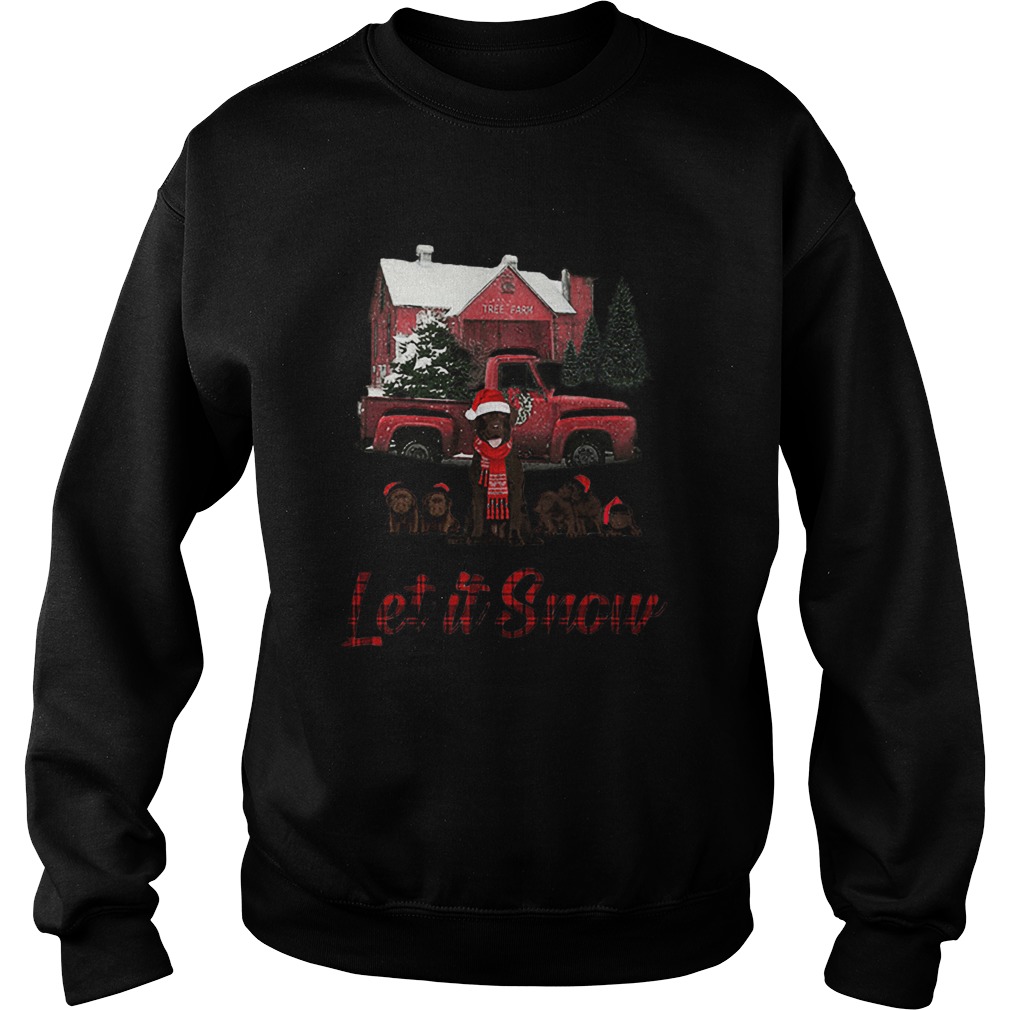 Chocolate Labrador Let It Snow Christmas shirt Chocolate Labrador Let It Snow Christmas shirt