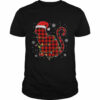 Christmas Cat Shirt For Men, Christmas Cat Plaid Pajama T-Shirt