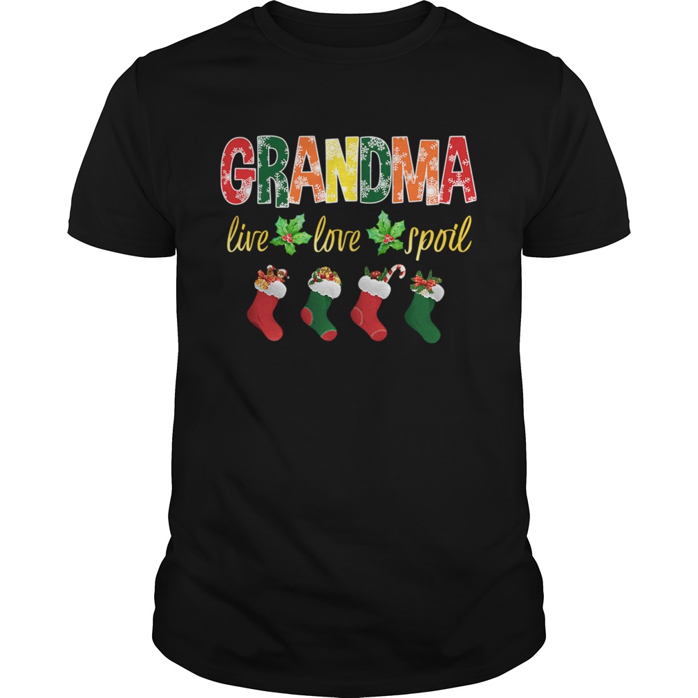 Christmas Grandma Live Love Spoil TShirt Christmas Grandma Live Love Spoil TShirt