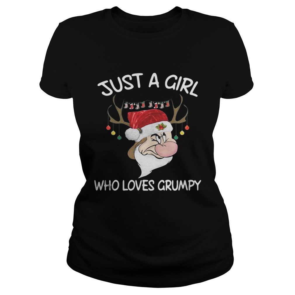 Christmas Grumpy Reindeer Just A Girl Who Loves Grumpy Shirt Christmas Grumpy Reindeer Just A Girl Who Loves Grumpy Shirt