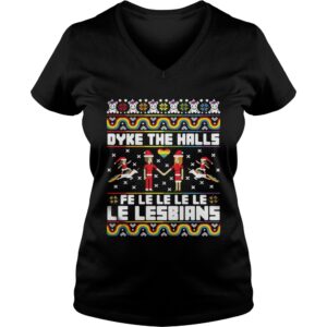 Christmas LGBT Dyke the halls Fe Le Le Le Le Le Lesbians Sweater