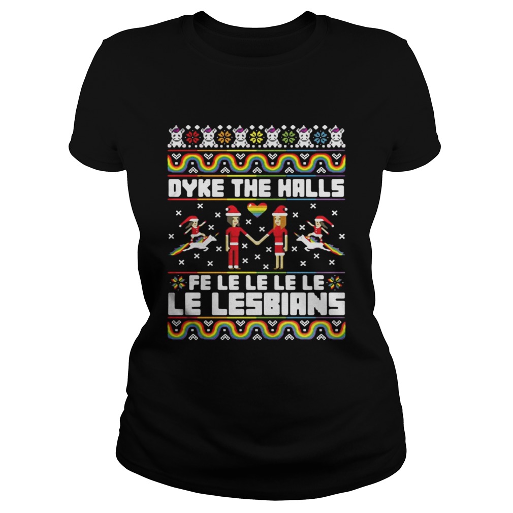 Christmas LGBT Dyke the halls Fe Le Le Le Le Le Lesbians Sweater Christmas LGBT Dyke the halls Fe Le Le Le Le Le Lesbians Sweater