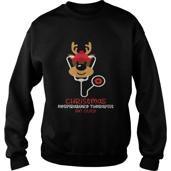 Christmas Respiratory Therapist Reindeer Nurse On Duty shirt