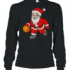 Christmas Santa Claus Dribbling A Basketball Xmas shirt